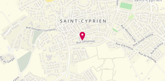 Plan de Cyprianaise de Menuiserie BALAGUÉ, 9 Rue Lamartine, 66750 Saint-Cyprien