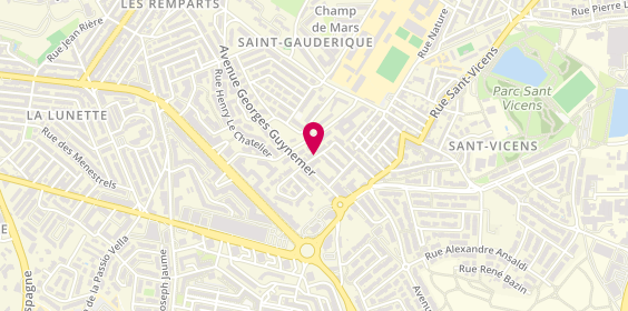Plan de Yannick Bois Menuiserie, 50 Rue des Serenades, 66100 Perpignan