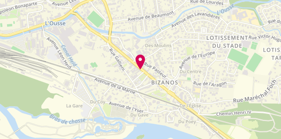 Plan de Bibarnaa Automatismes & Menuiseries Bizanos, 40 Rue Georges Clemenceau, 64320 Bizanos