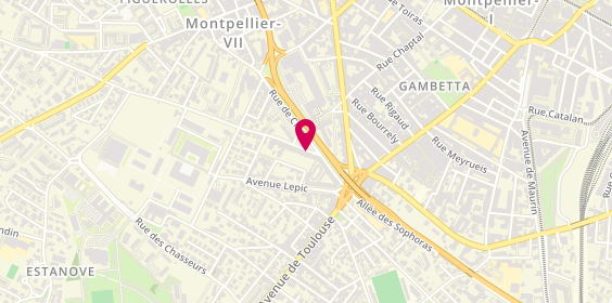 Plan de Miroiterie A.V.M, 36 avenue de la Croix du Capitaine, 34070 Montpellier