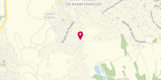 Plan de Gui Menuiseries, 24 Impasse Ecureuils, 34730 Saint-Vincent-de-Barbeyrargues