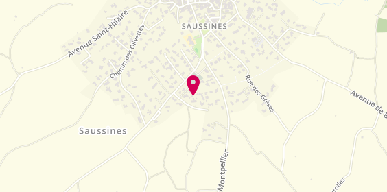 Plan de Jack Menuiserie Conseil, Route Beaulieu 53 Rue Zibelines, 34160 Saussines