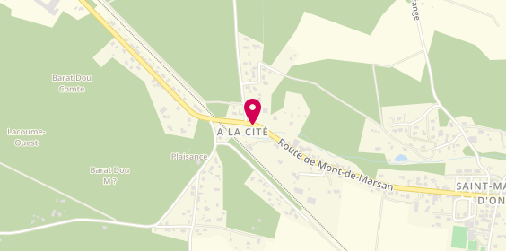 Plan de Alm Menuiserie, Quartier de la Gare 170 Route Mont de Marsan, 40090 Saint-Martin-d'Oney