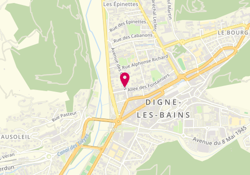 Plan de Provence Alpes Fermetures, 1 avenue des Charrois, 04000 Digne-les-Bains