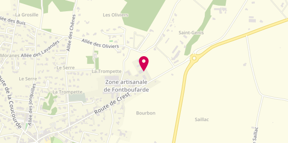 Plan de AUTOUR DU BOIS Atelier Ribot Agencement, Zone Artisanale
75 Fontboufarde, 26740 Sauzet