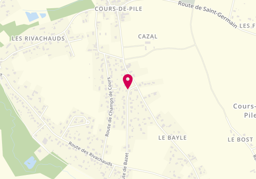 Plan de VIALE Jean-Luc, 52 Route Bazet, 24520 Cours-de-Pile