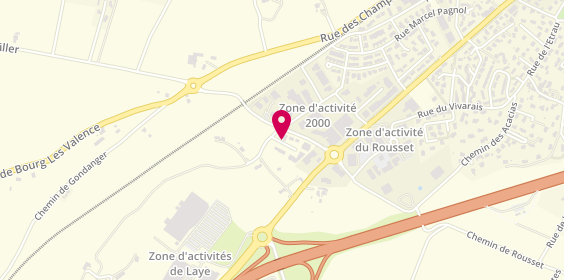 Plan de MLS Menuiseries, 5 Rue des Noyers Zone Artisanale Du
Rue de la Roche, 26320 Saint-Marcel-lès-Valence