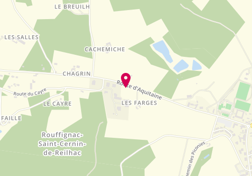 Plan de Menuiserie Pagès, Zone Artisanale Les Farges
433 Route d'Aquitaine, 24580 Rouffignac-Saint-Cernin-de-Reilhac