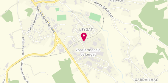 Plan de Delolme Menuiseries, 101 Allée des Bouleaux Zone Artisanale De
Leygat, 43190 Tence