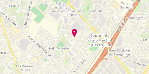 Plan de Ak Menuiserie, 24 Place Alfred de Vigny, 38400 Saint-Martin-d'Hères