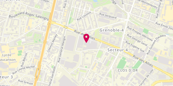 Plan de Komilfo Andeol Fermetures à Grenoble - Pergolas, Stores, Fenêtres, Menuiseries, 109 Rue des Alliés, 38100 Grenoble