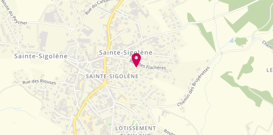 Plan de PONS Frédéric, 18 Rue Flachères, 43600 Sainte-Sigolène