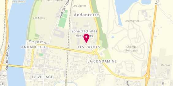 Plan de Mc2F Menuiserie, 3 Zone Artisanale Les Payots, 26140 Andancette