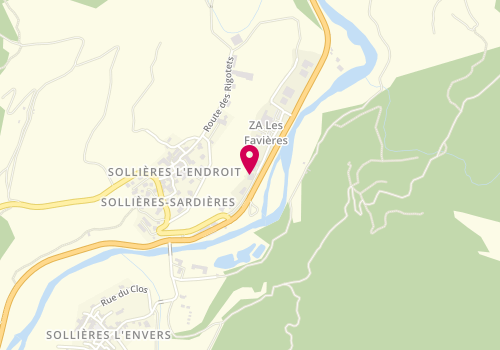 Plan de Djack Fermetures, Zone Artisanale 
Les Favières, 73500 Val-Cenis