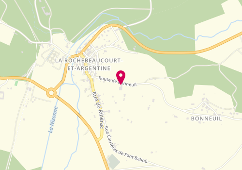 Plan de Rougier Agencement, 14 Route de Bonneuil, 24340 La Rochebeaucourt-et-Argentine