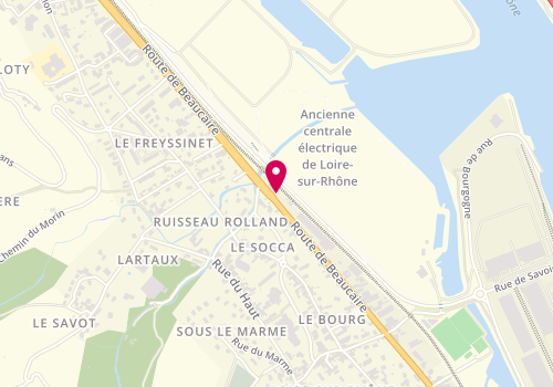 Plan de Menuiserie Marjollet, 7 Pl. De la Gare, 69700 Loire-sur-Rhône