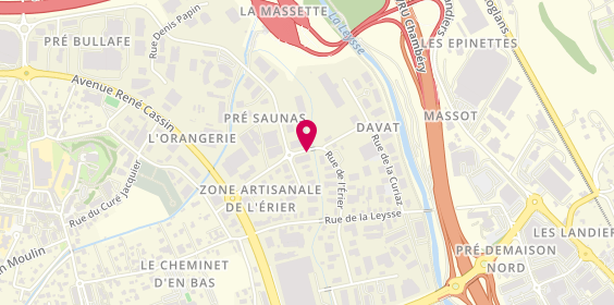 Plan de Davo Menuiserie Vitrerie, 250 Rue de l'Érier, 73290 La Motte-Servolex