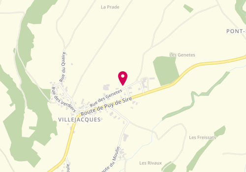Plan de Société Arvernoise de Menuiserie, 37, Rue des Genêtes Lieu-Dit Villejacques, 63210 Saint-Bonnet-près-Orcival