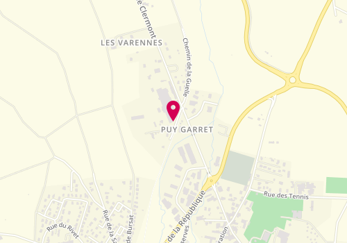 Plan de RODDE ET FILS Menuiserie, Zone Aménagement des Varennes
Route de Clermont, 63160 Billom