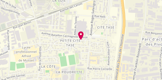 Plan de Mfc Menuiseries, 13 Rue Maxime Teyssier, 69120 Vaulx-en-Velin