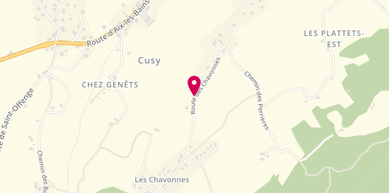 Plan de Alain Ouvrier Buffet, Route des Chavonnes, 74540 Cusy