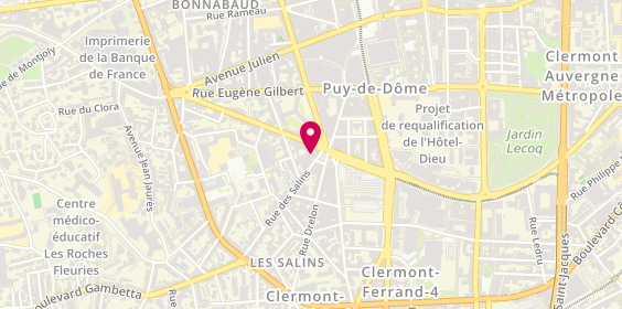 Plan de Constant Perret, 4 Rue des Salins, 63000 Clermont-Ferrand