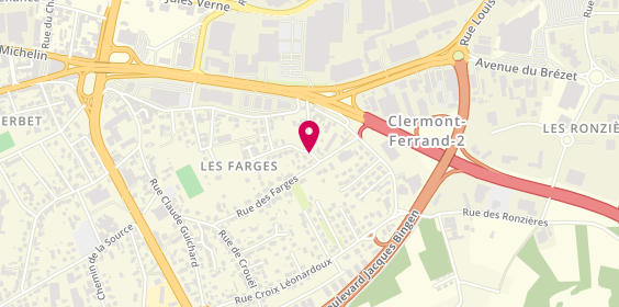Plan de Laurent Menuiserie Agencement, 64 Rue Gémeaux, 63100 Clermont-Ferrand