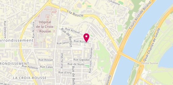 Plan de Le Copeau et l'étincelle, Accès Atelier à l'Angle Au
2 Rue de la Tour du Pin
14 Ter Rue Richan, 69004 Lyon