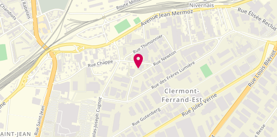 Plan de La Boutique du Menuisier, 9 Rue Newton, 63100 Clermont-Ferrand