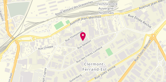 Plan de Habitat Menuiseries Services, 21 Rue Newton, 63100 Clermont-Ferrand