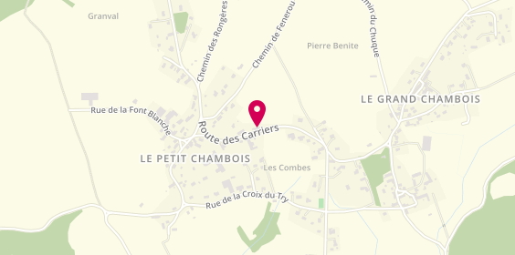 Plan de Barlot Sébastien Menuiserie, 50, Route des Carriers Le
14 Petit Chambois, 63230 Mazaye
