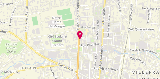 Plan de Quadro Villefranche-sur Saône, 72 Boulevard Gambetta, 69400 Villefranche-sur-Saône