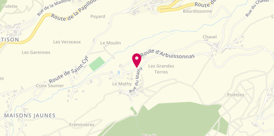 Plan de Dubost Julien Menuiserie, 28 impasse du Verger, 69460 Vaux-en-Beaujolais