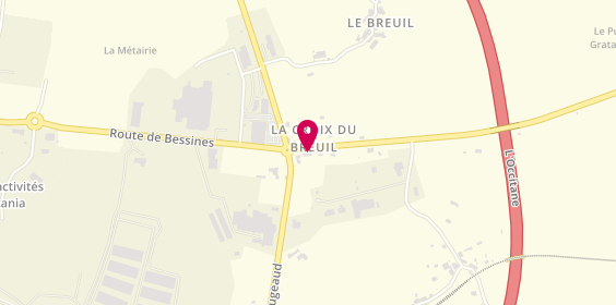 Plan de Mathieux Menuiserie, Zone Artisanale la Croix du Breuil, 87250 Bessines-sur-Gartempe