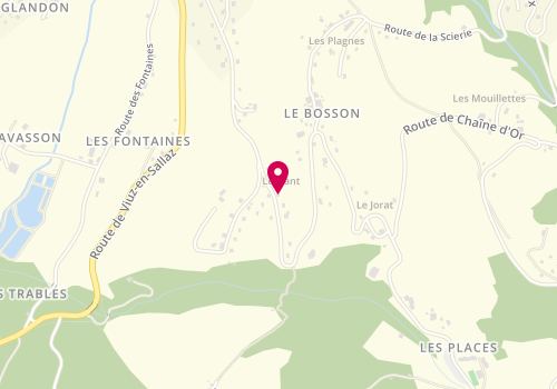 Plan de Jérôme Baud-Grasset Agencement Bois, 929 Route de Chaine d'Or, 74250 Bogève