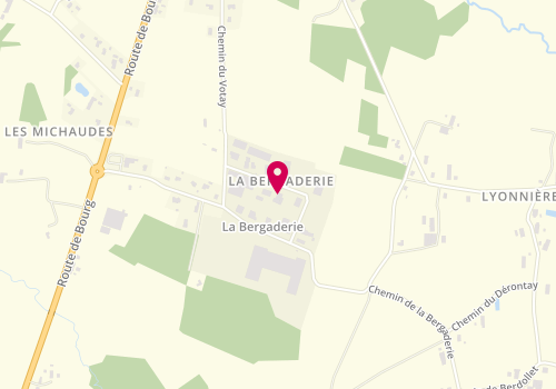 Plan de Gros Frères Menuiserie Ebénisterie Agencement, 221 chemin de la Bergaderie, 01370 Saint-Étienne-du-Bois