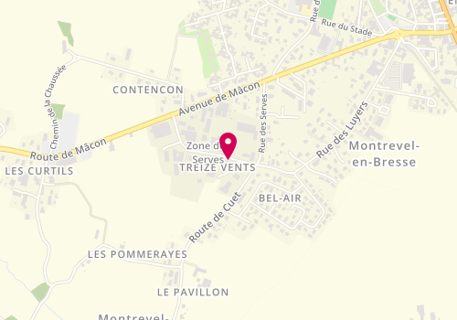 Plan de FLM Morel Menuiserie, 237 Rue des 13 Vents, 01340 Montrevel-en-Bresse