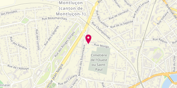Plan de ROBERT Patrick, 15 Rue Monge, 03100 Montluçon
