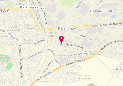Plan de Menuiserie BODIN, 39 Rue Henri Dunant, 79200 Parthenay