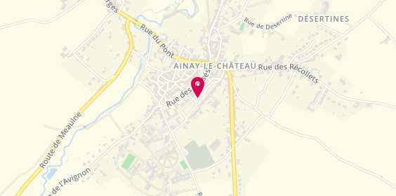 Plan de Jamet Menuiserie, Place du Champ de Foire, 03360 Ainay-le-Château