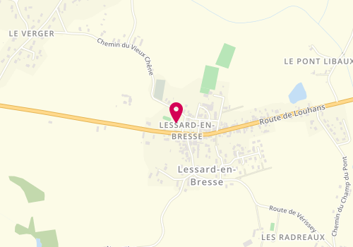 Plan de MENUISIER EBENISTE Laurent COLLARD, 1 place de l'Église, 71440 Lessard-en-Bresse