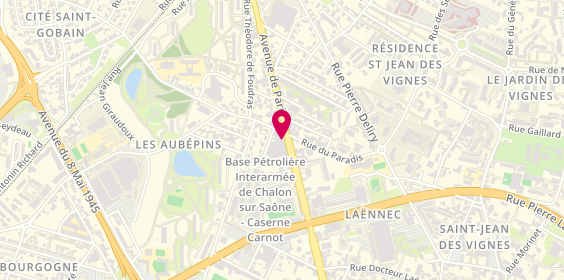 Plan de Art et Fenetres, 93 avenue de Paris, 71100 Chalon-sur-Saône