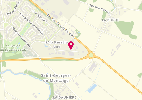 Plan de Ets Bonnet - Menuisier - Charpentier - Ossature Bois - Agencement à Montaigu-Vendée, Zone Artisanale la Daunière Nord
388 Rue de la Signeauderie, 85600 Montaigu-Vendée