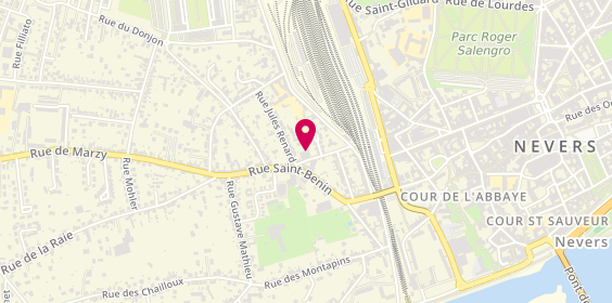 Plan de Entreprise Matherat, 7 Rue de Bourgneuf, 58000 Nevers