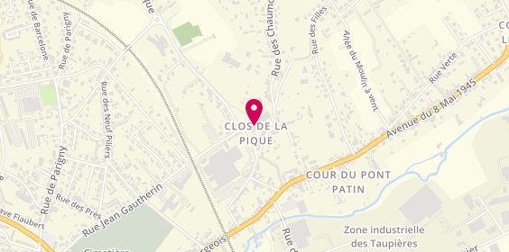 Plan de Miroiterie du Centre, Clos de la Pique, 58640 Coulanges-lès-Nevers