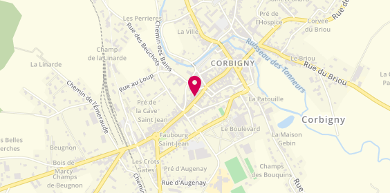 Plan de Menuiserie Artisanale Brade, 16 Rue des Forges, 58800 Corbigny