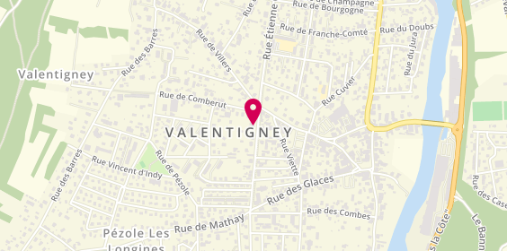 Plan de AUBRY Thierry, 6 Rue du Vernois, 25700 Valentigney