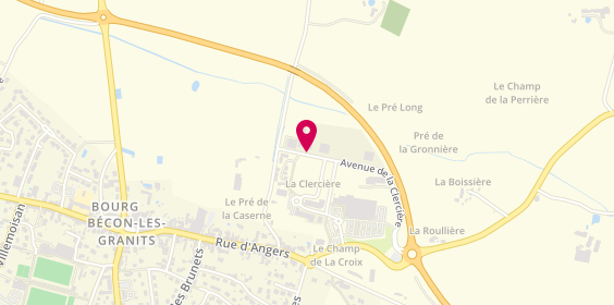 Plan de Al Menuiserie, Zone Artisanale 
Avenue de la Clerciere, 49370 Bécon-les-Granits