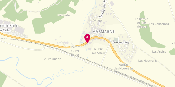 Plan de A.M.G Atelier Menuiserie Générale, Route de Dijon, 21500 Marmagne