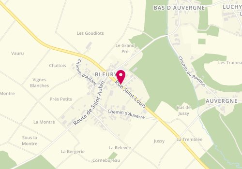 Plan de Petit Laurent, Bleury 9 Rue Saint Louis, 89110 Poilly-sur-Tholon